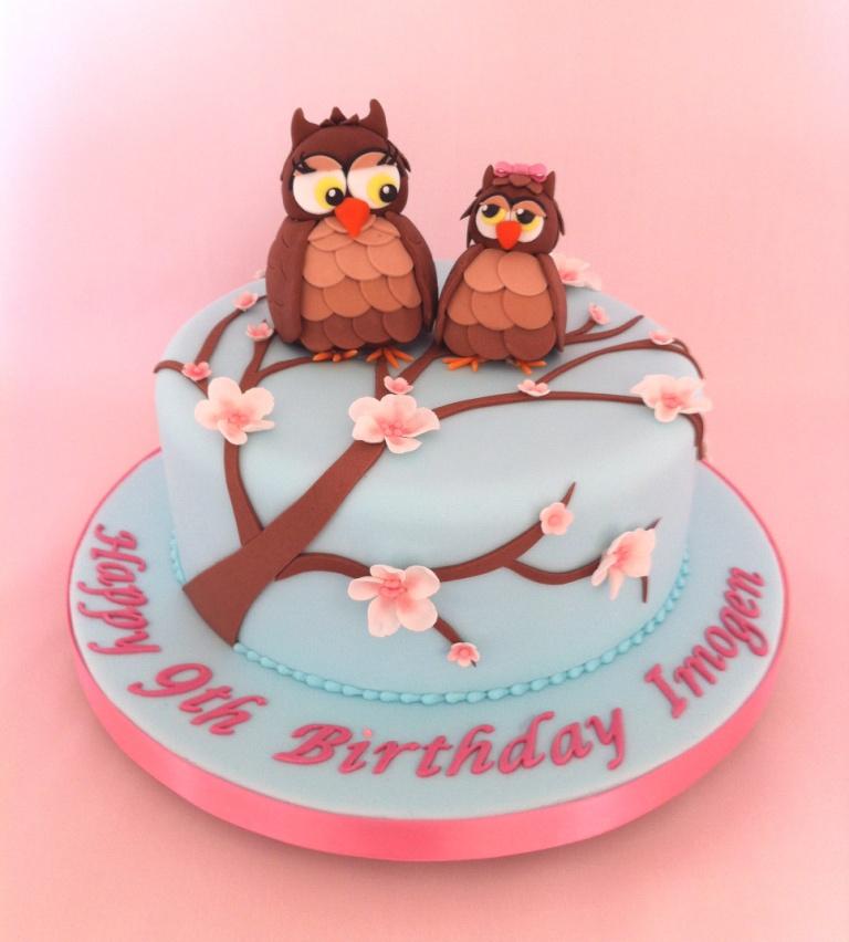 Owl Birthday Cake