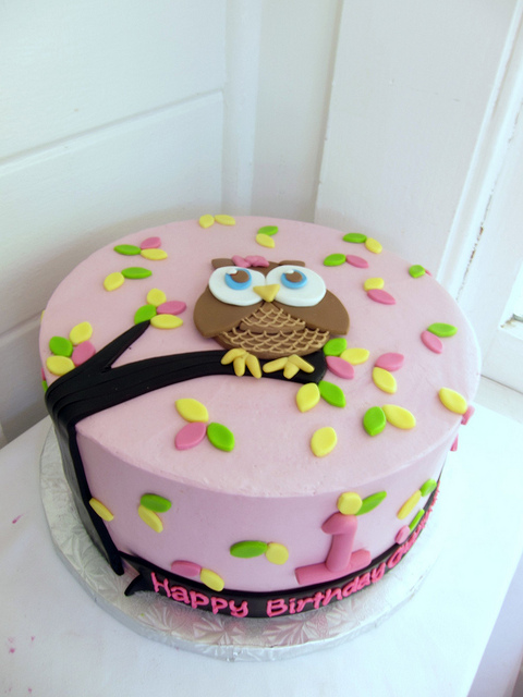 Owl Birthday Cake