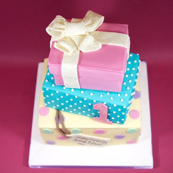 Present Stacked Birthday Cake