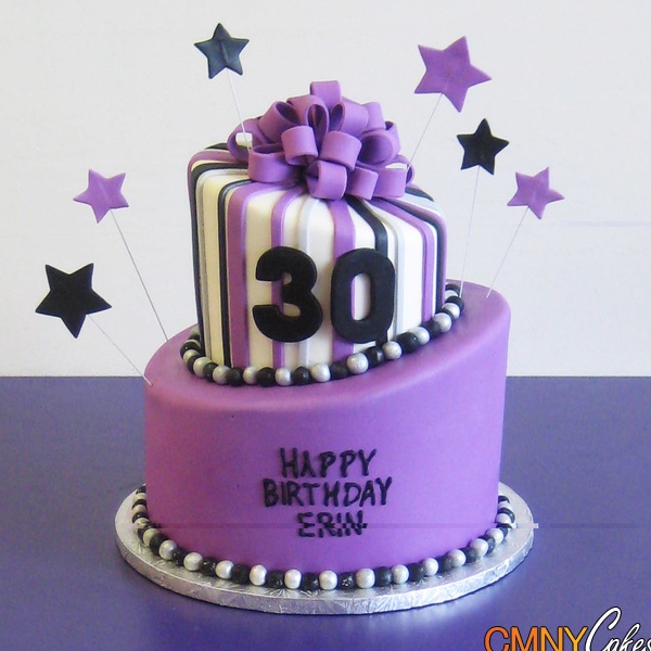 Purple 30th Birthday Cake