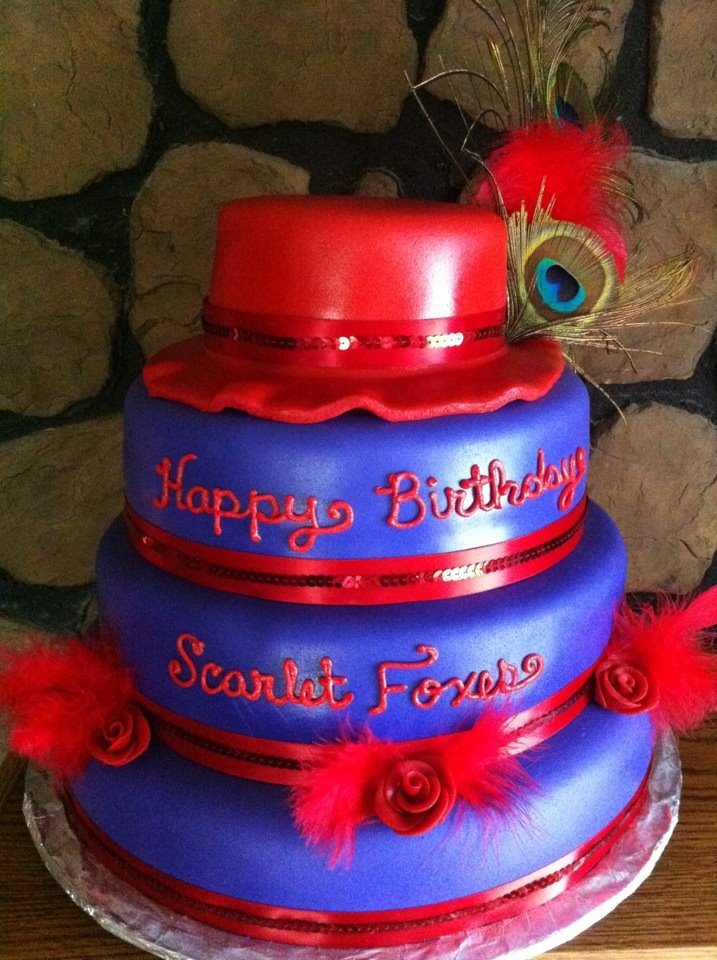 Red Hat Society Birthday Cake