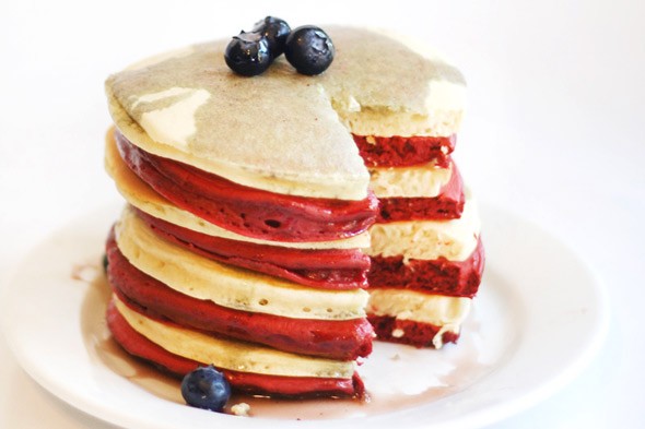 Red White and Blue Pancakes Recipe