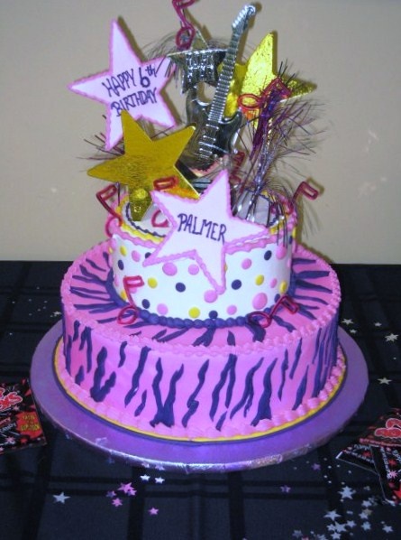 Rock Star Themed Birthday Cake