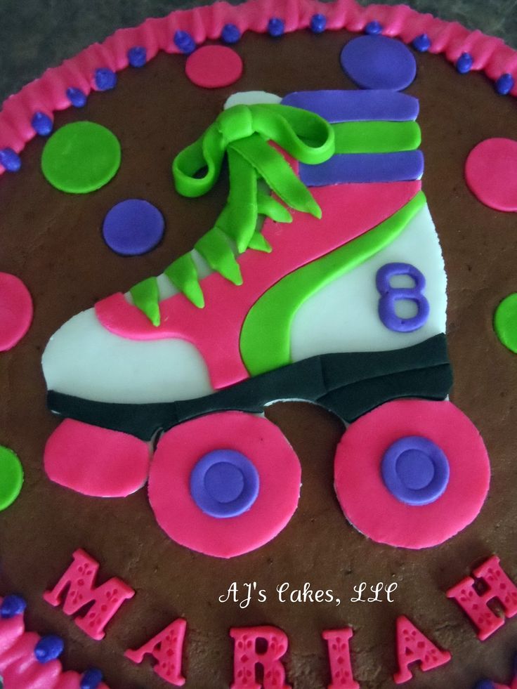 Roller Skate Birthday Cake