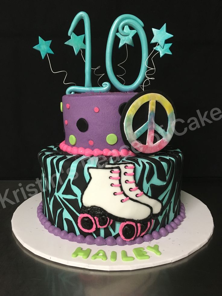 Roller Skate Party Birthday Cake Ideas