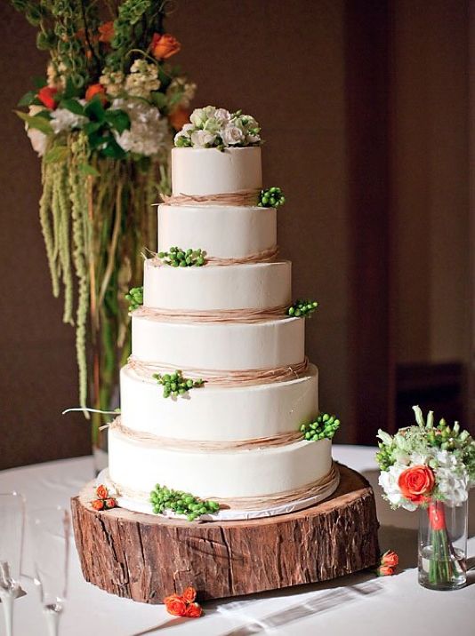 Rustic Themed Birthday Cake