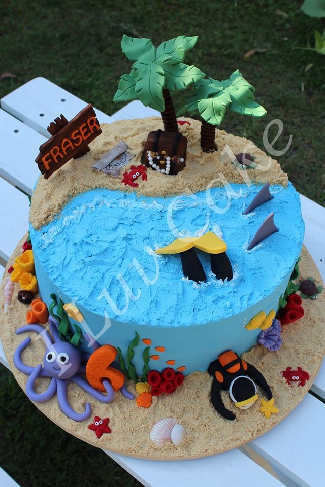 Scuba Diving Birthday Cake