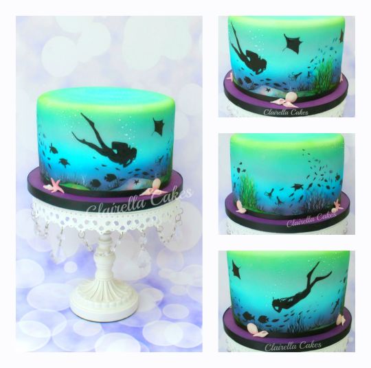 Scuba Diving Birthday Cake