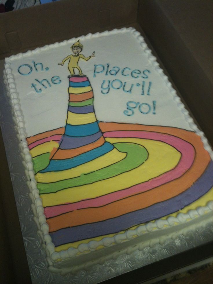 Seuss OH the Places You'll Go Cake