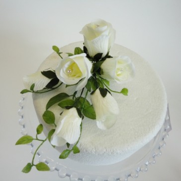 Silk Flower Cake Toppers