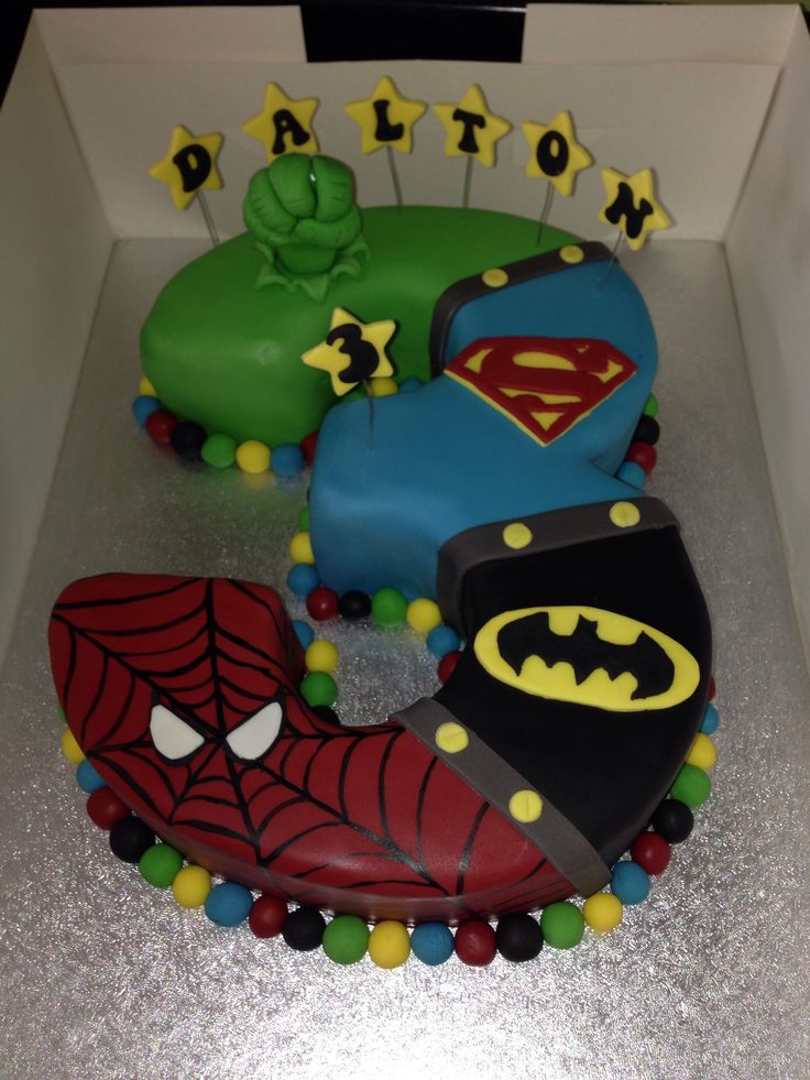 Superhero Birthday Cake