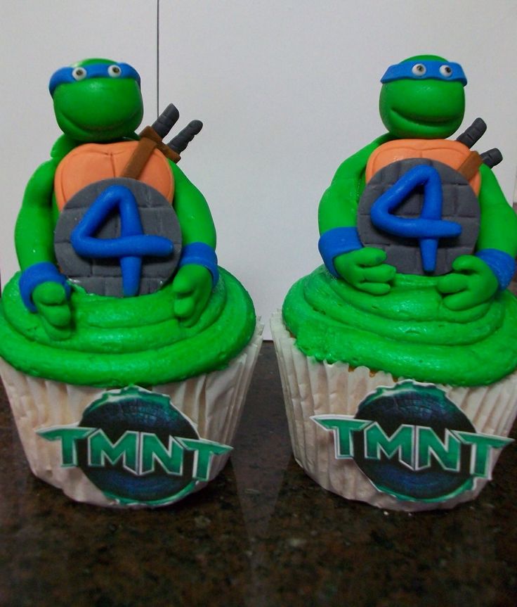 Teenage Mutant Ninja Turtle Cupcakes