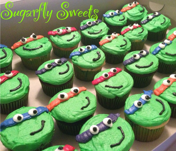 Teenage Mutant Ninja Turtles Birthday Cupcakes