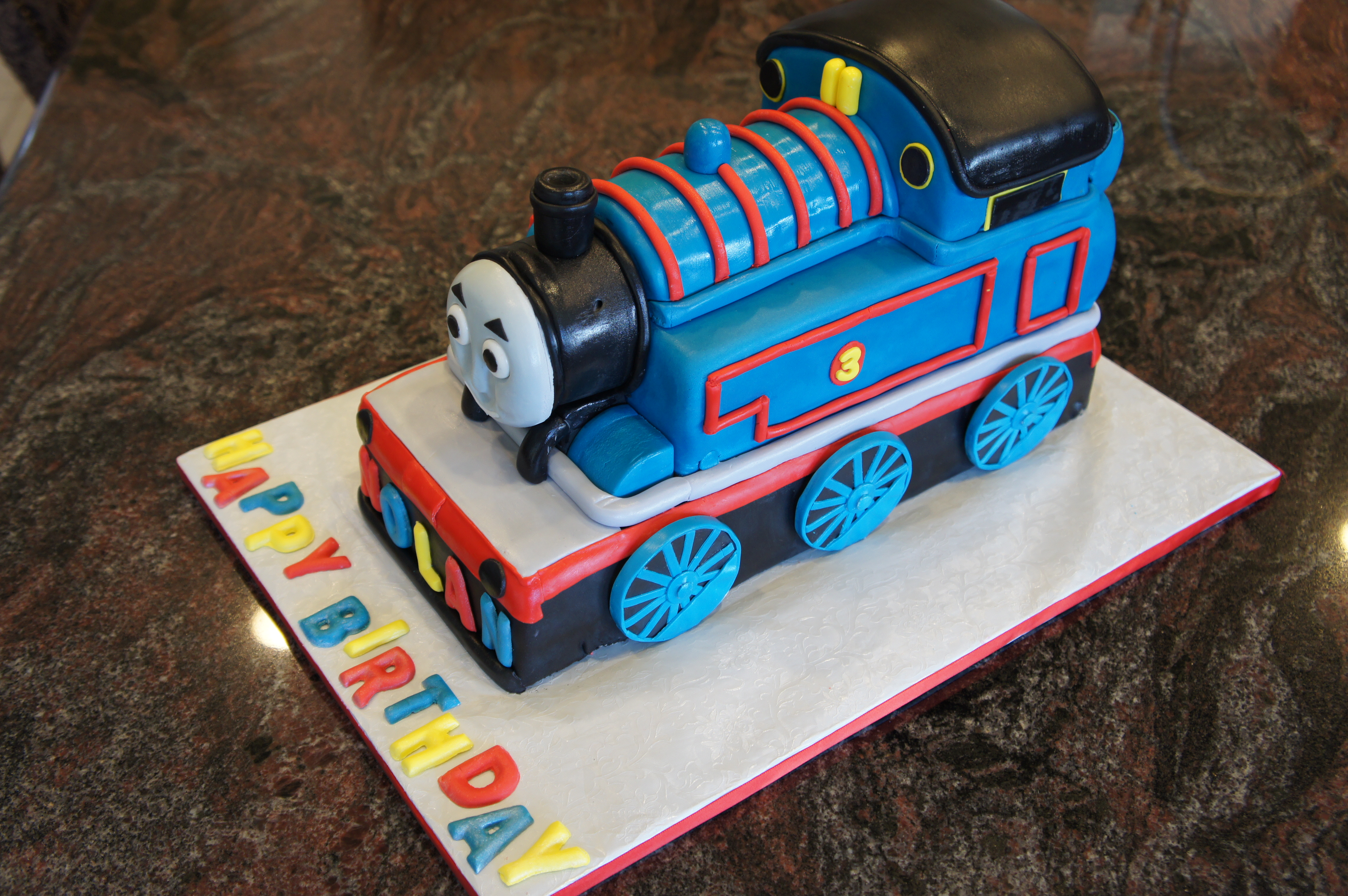 Thomas the Train 3 Year Old Birthday Cake