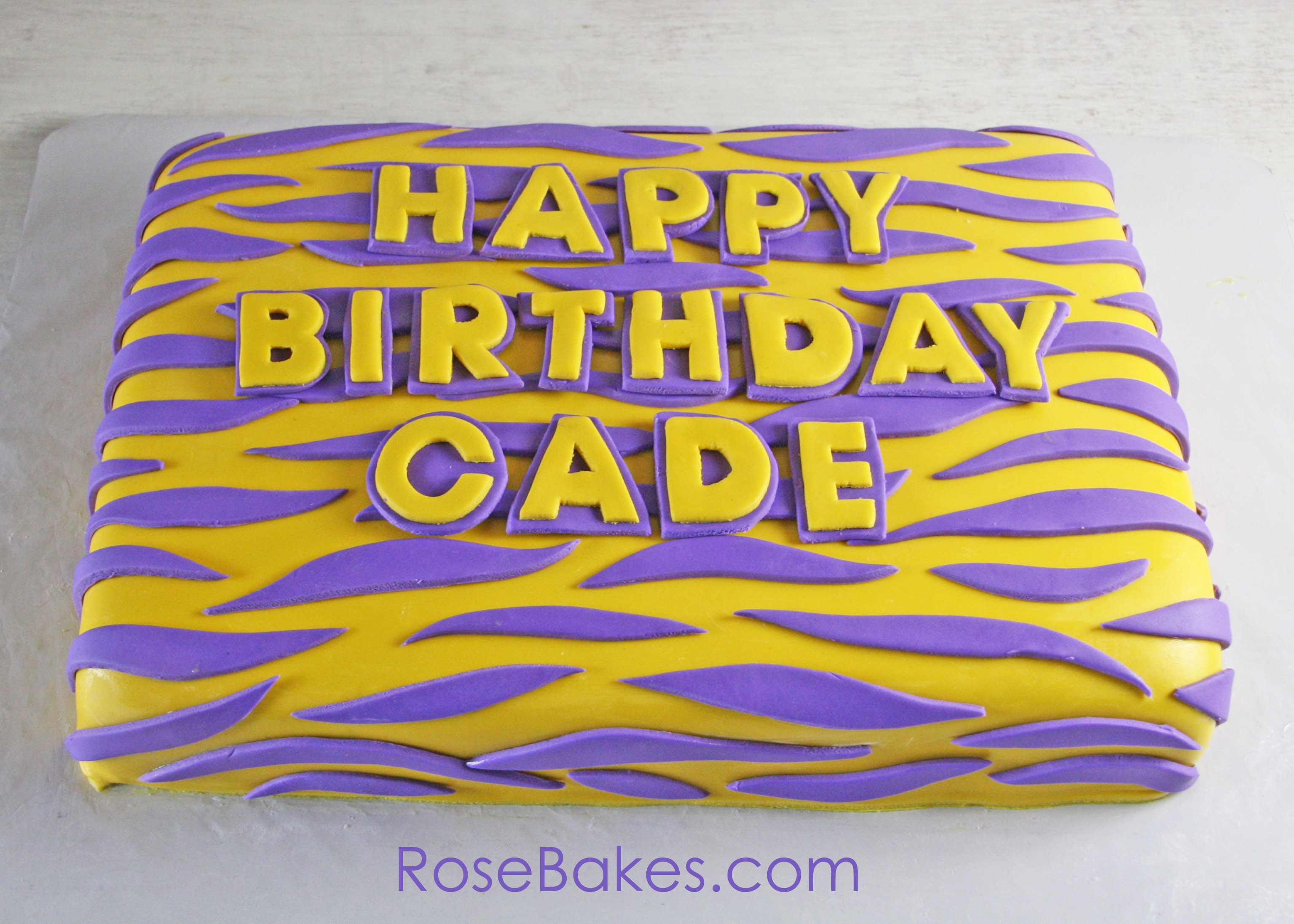 Tiger Stripe Sheet Cake