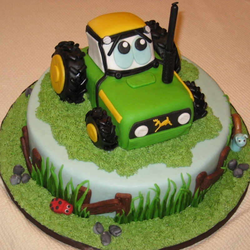 12 Photos of Tractor Birthday Cakes