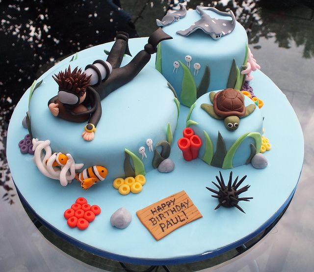 13 Photos of Diving Themed Birthday Cakes