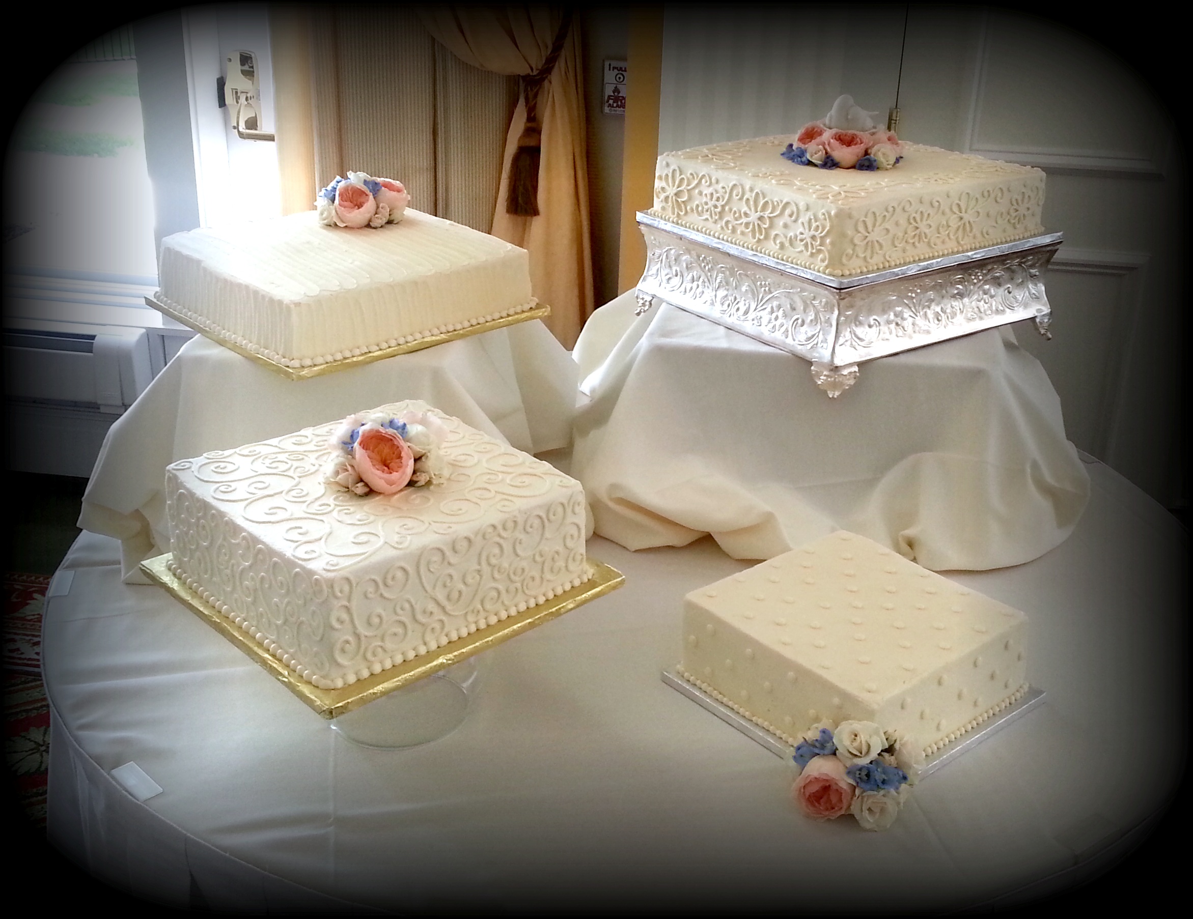 Wedding Sheet Cakes with Flowers