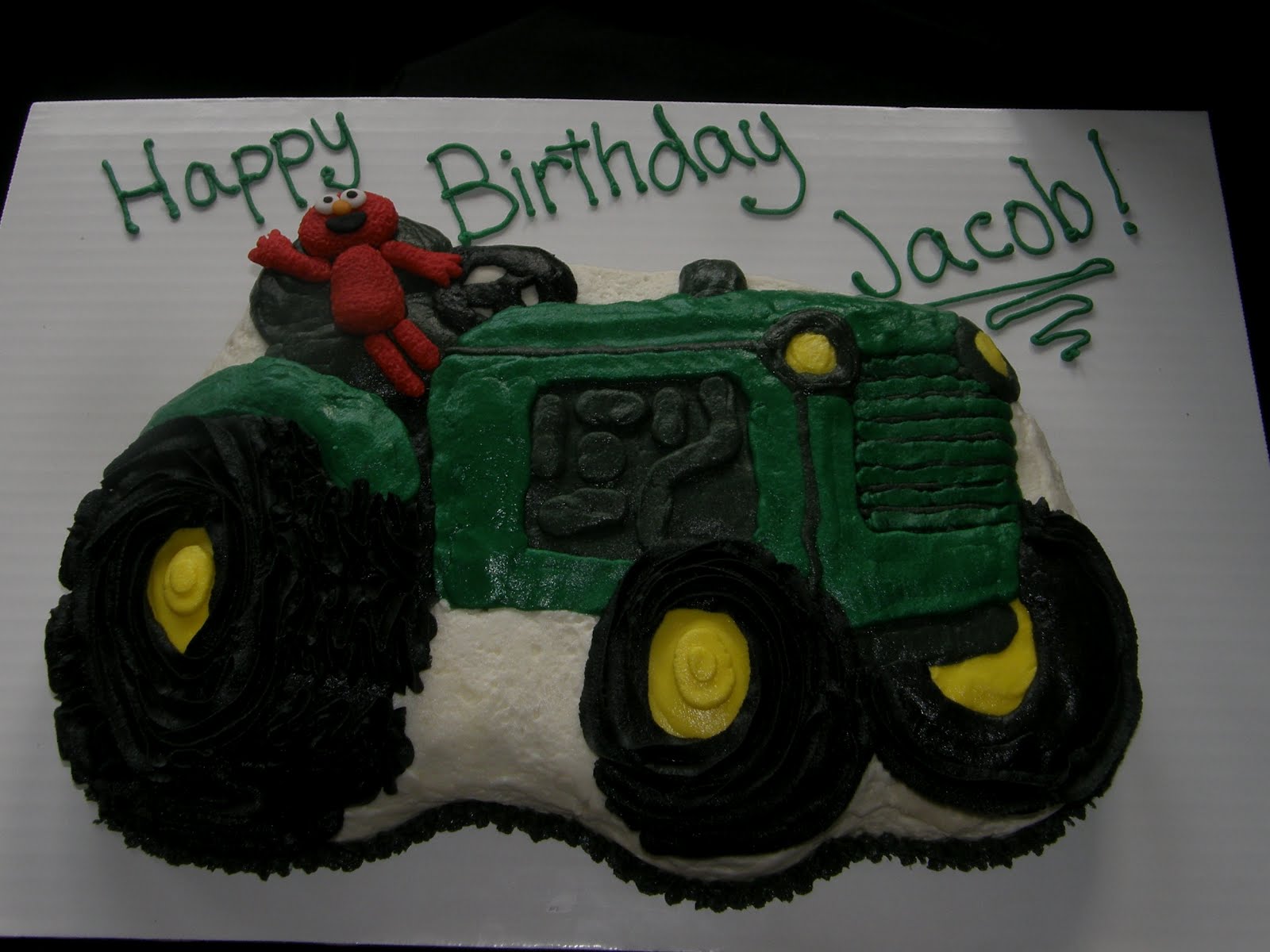 12 Photos of Tractor Birthday Cakes Elmo