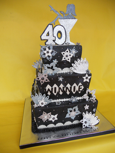 40th Bling Birthday Cake