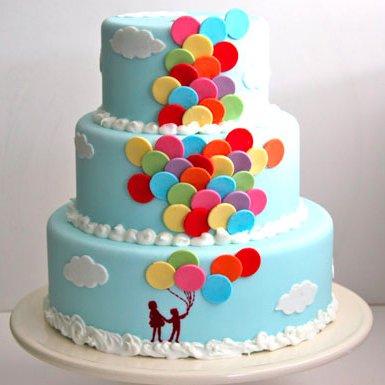 Balloon Birthday Cake Idea