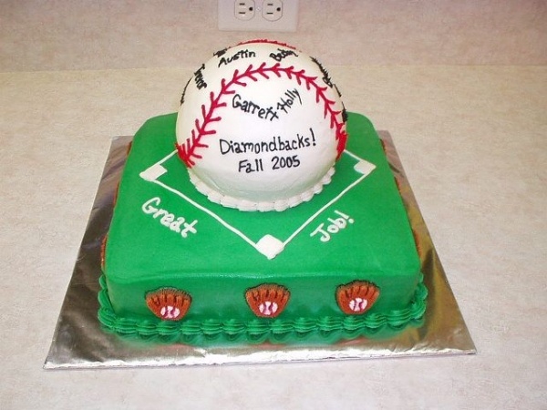 Baseball Birthday Sheet Cake