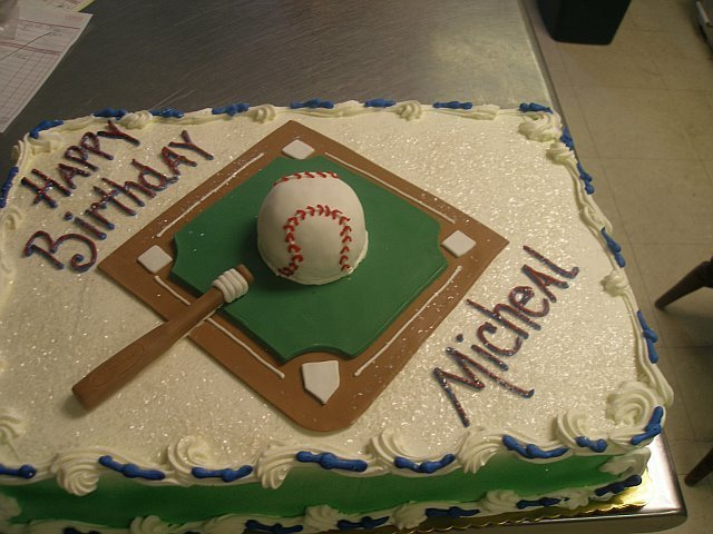 Baseball Theme Sheet Cake