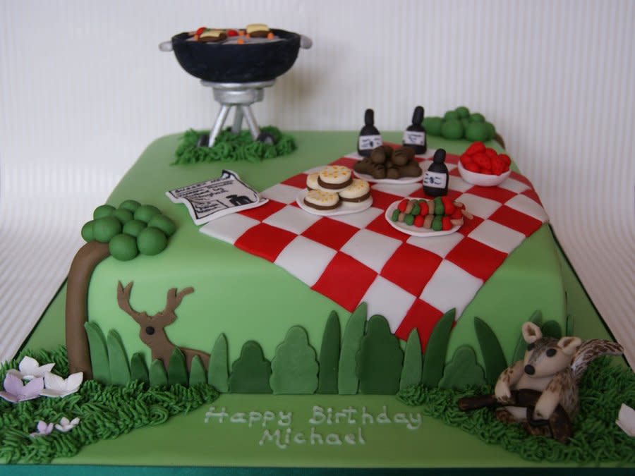 BBQ Birthday Cake