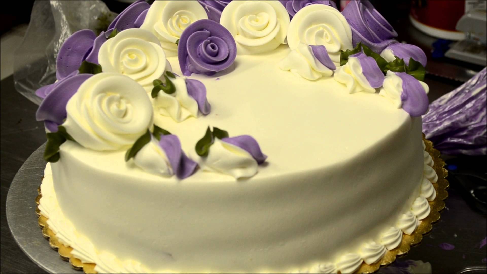 Birthday Cake with Flowers