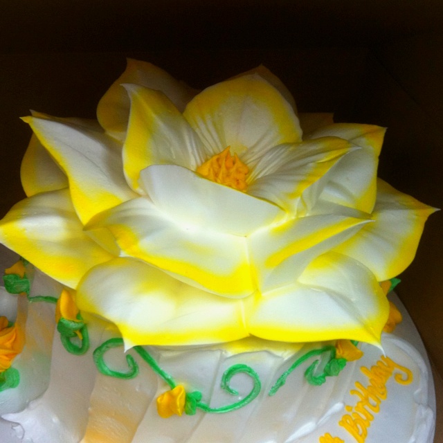 Birthday Cake with Icing Flowers