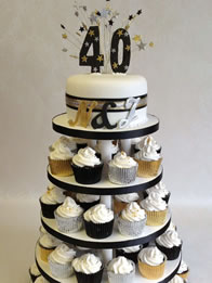 Black and Gold Birthday Cake