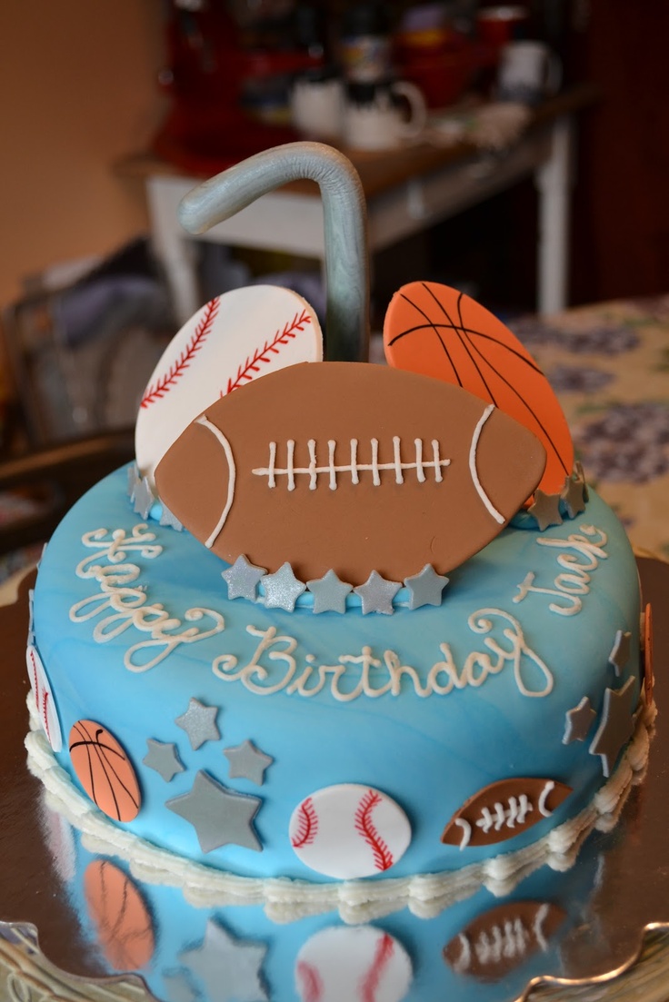 Boys Sports Theme Birthday Cake