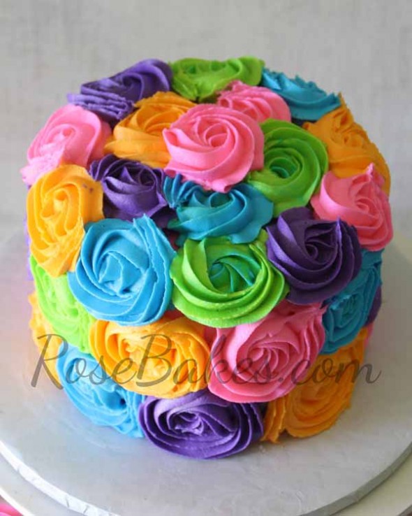 Bright Baby Shower Cake