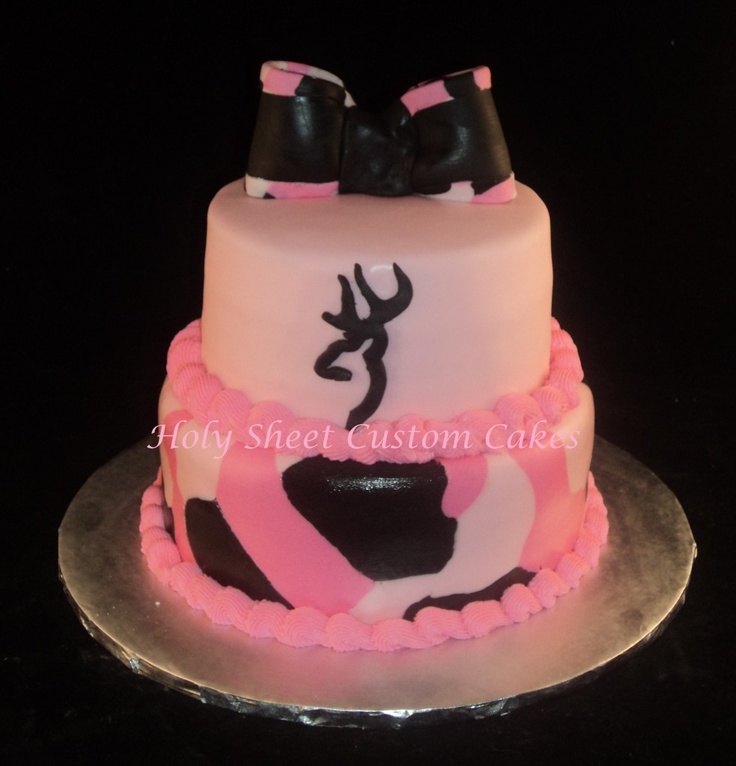 Camo with Browning Symbol Cake