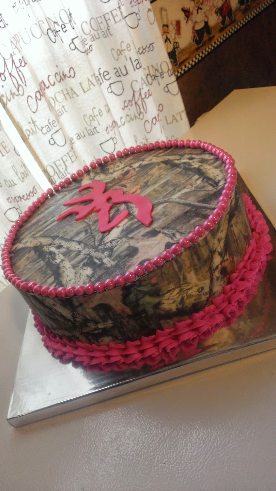 Camo with Browning Symbol Cake