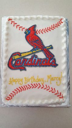 Cardinals Baseball Birthday Cake