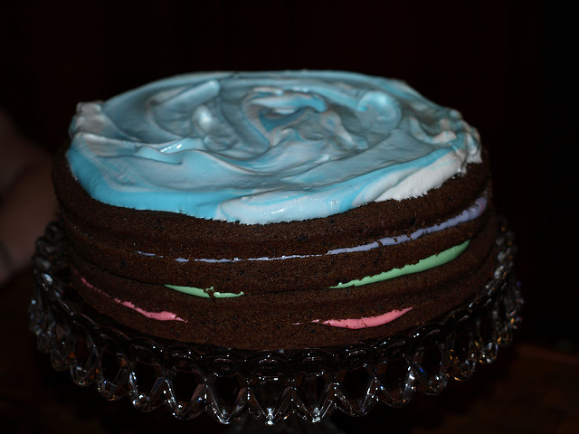 Chocolate Cake with Boiled Frosting