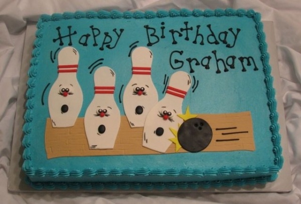 Cute Bowling Birthday Cake