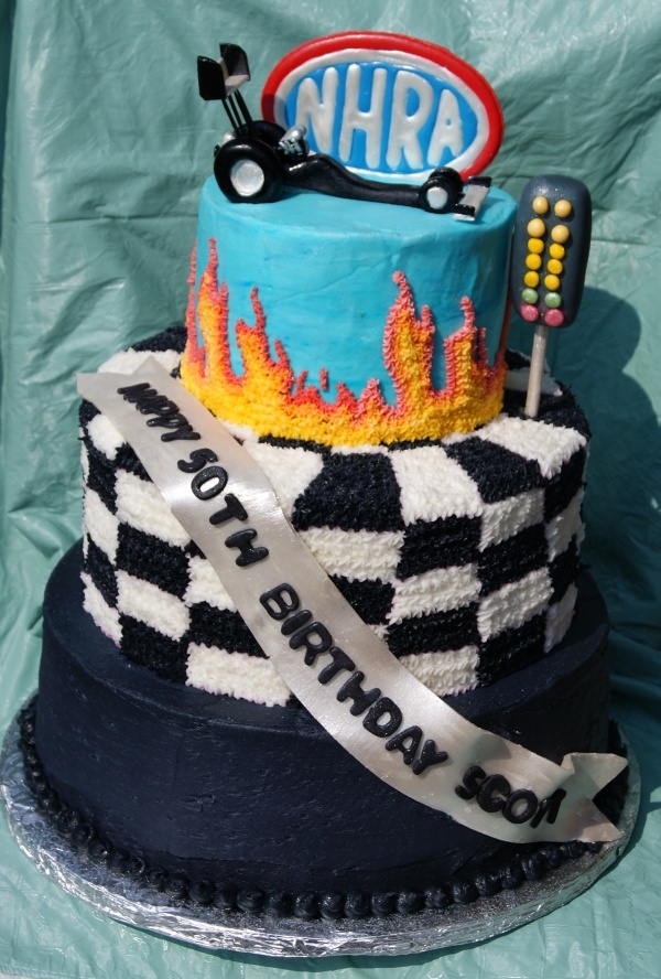 Drag Racing Birthday Cake