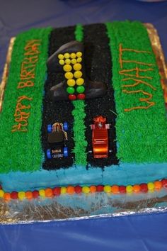 Drag Racing Birthday Cake