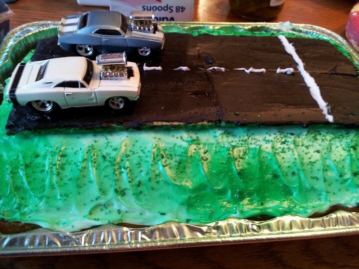 Drag Racing Cake