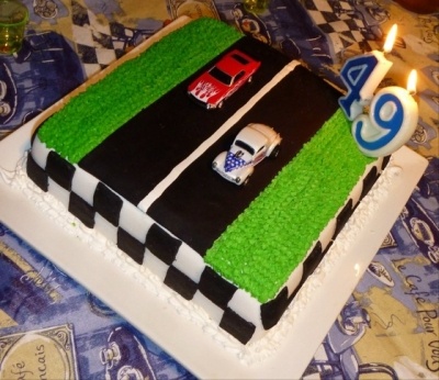 Drag Racing Cake