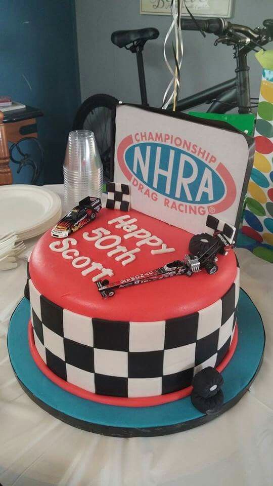 Drag Racing Happy Birthday Cake