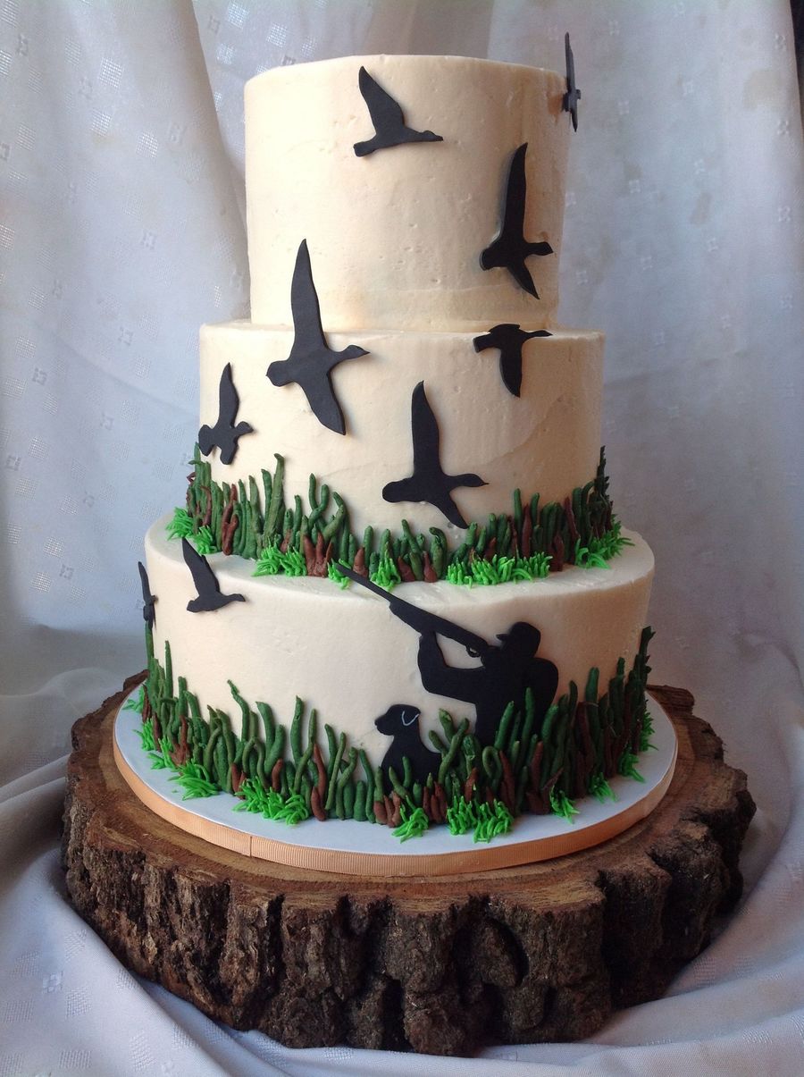 Duck Hunting Themed Grooms Cake