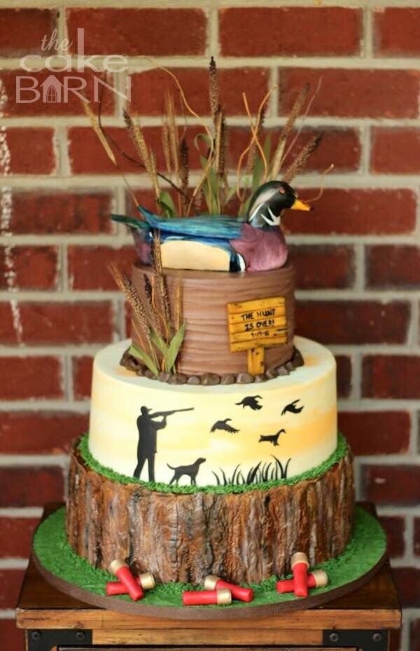 Duck with Hunting Theme Groom Cake Ideas