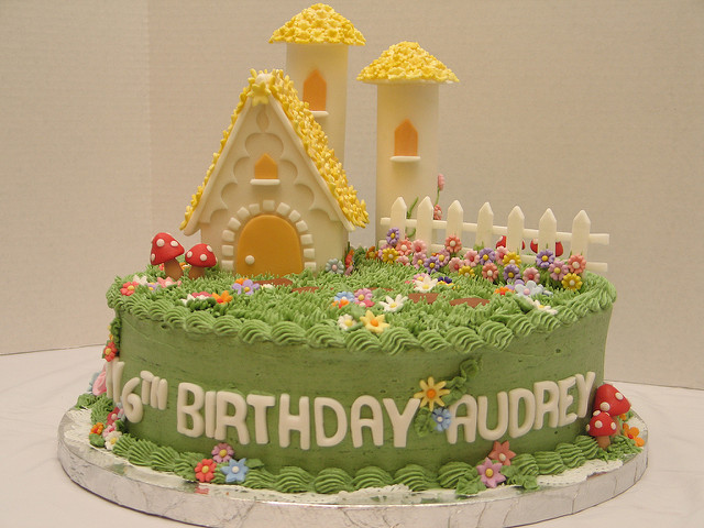 English Garden Birthday Cake