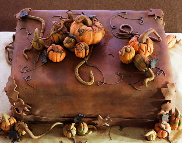 Fall Autumn Happy Birthday Cake