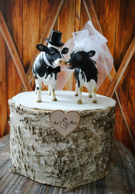 Farmers Wedding Cake Topper