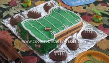 First Birthday Football Cake