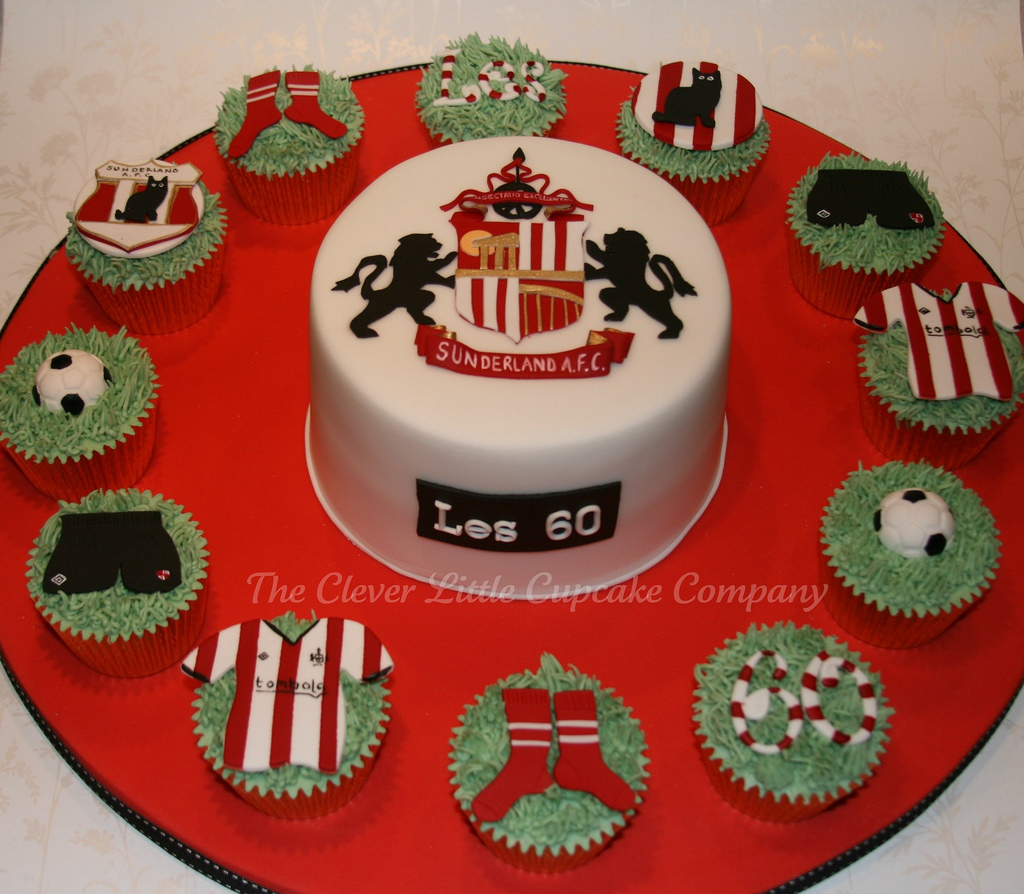 Football Cupcake Cake